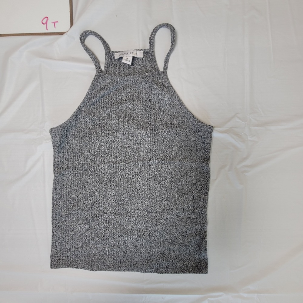 Womens Purple Snow tank top. White/Gray. Size Small (S).